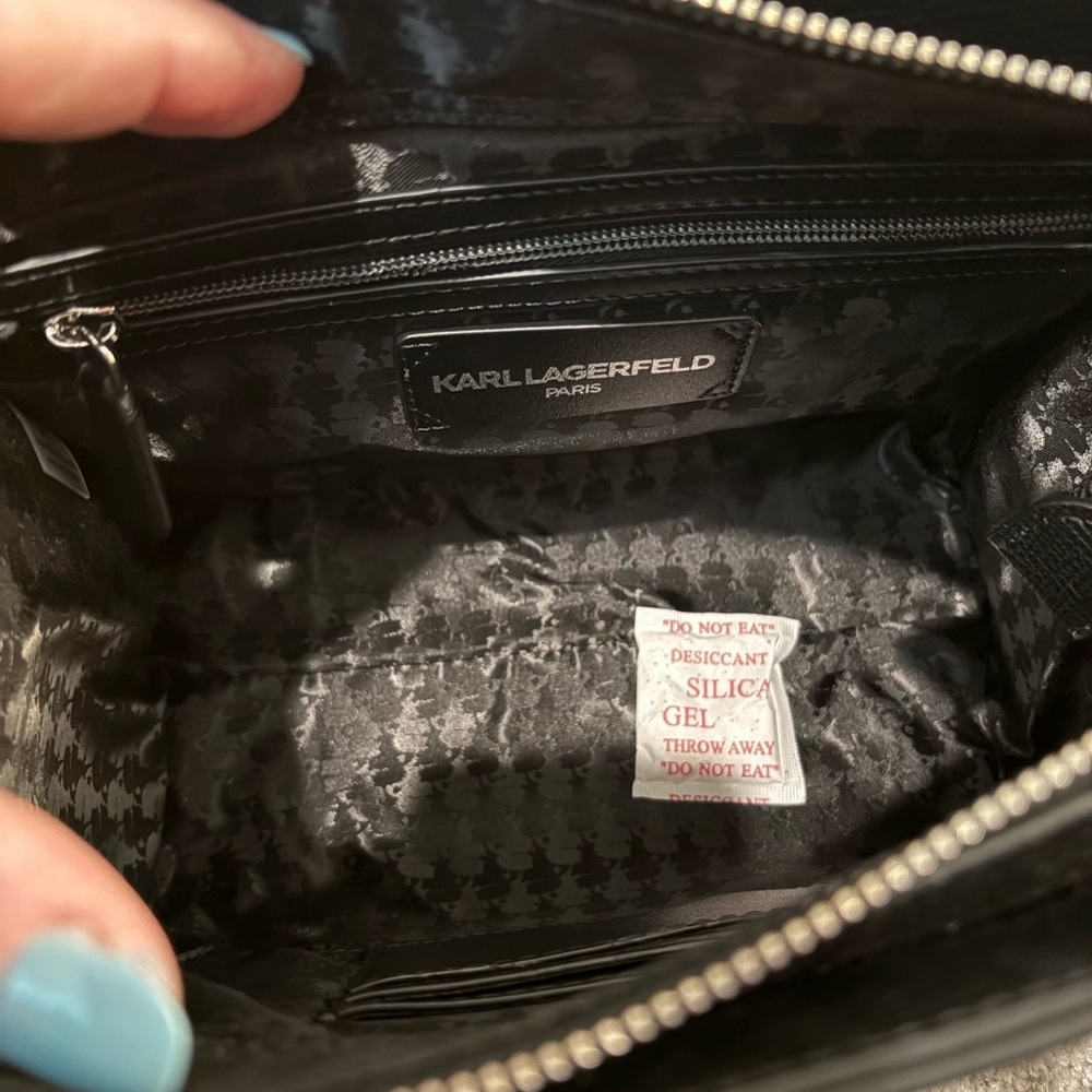 Karl Lagerfeld Black Tote Bag with Multicolor Logo - Picture 7 of 8